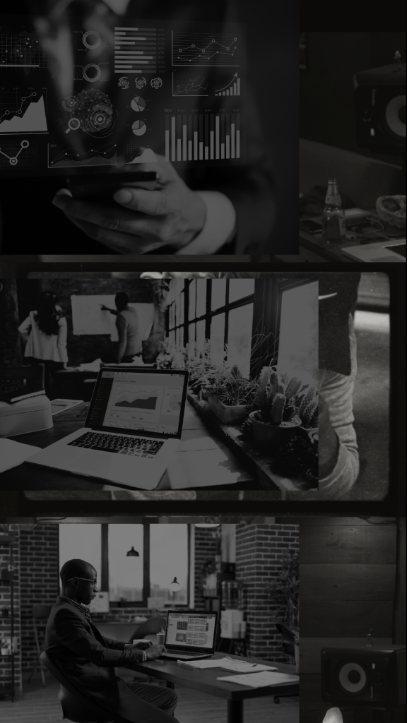 Social Media Manager and Digital Marketing agency employee at desk in office.